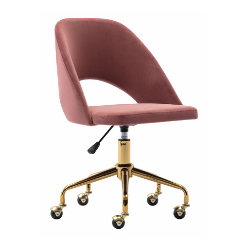 Pink office chair discount with gold legs